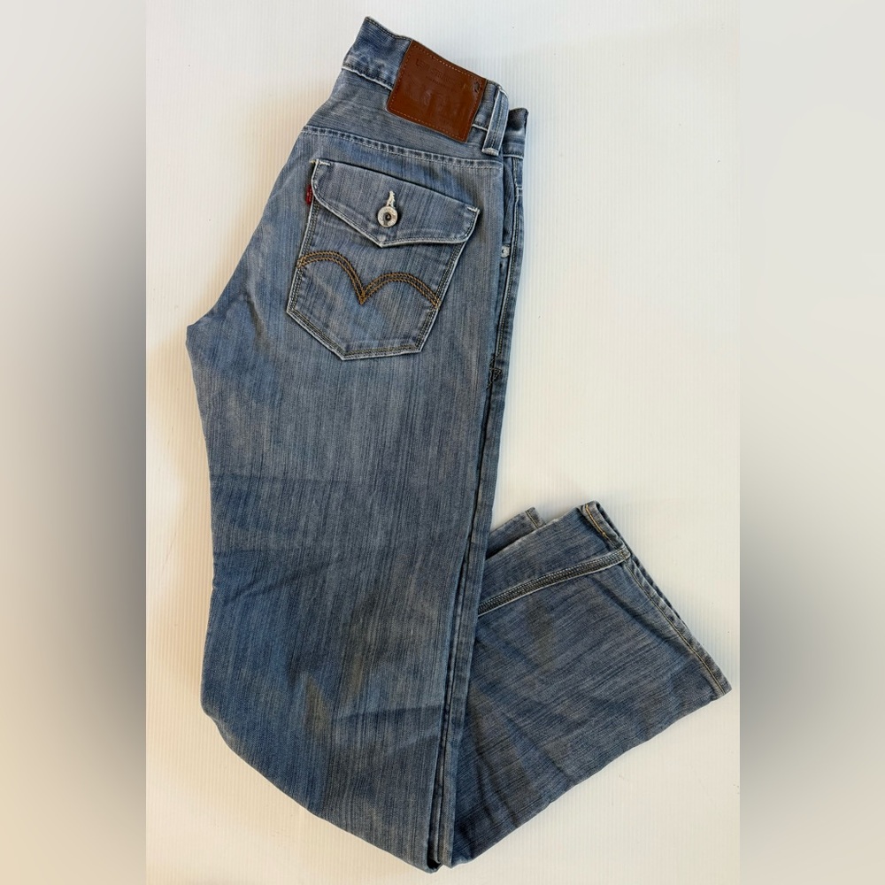 Levi’s 514 Jeans Mens 31‎ x 32 Blue Slim Straight Flap Pocket Denim